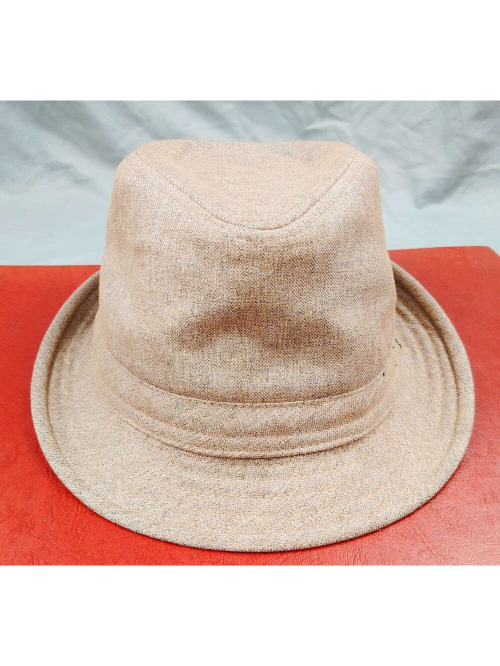 J. Dempsey Men's Herringbone Tweed Fedora Hat Black White S/M